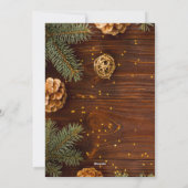 Prettige feestdagen Moderne rustieke foto Kerst Ka Feestdagenkaart (Achterkant)