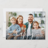 PRETTIGE FEESTDAGEN Moderne scriptfotobedekking Feestdagenkaart (Voorkant)