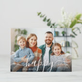 PRETTIGE FEESTDAGEN Moderne scriptfotobedekking Feestdagenkaart (Staand voorkant)