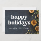 prettige feestdagen Moderne sterren en gouden pijn Aankondiging (Voorkant)