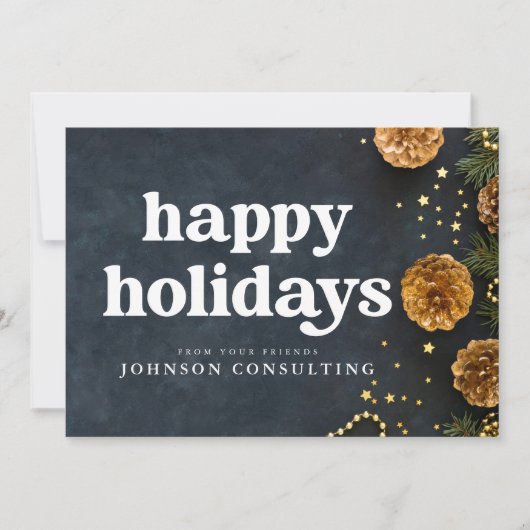 prettige feestdagen Moderne sterren en gouden pijn Aankondiging (Voorkant)