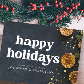 prettige feestdagen Moderne sterren en gouden pijn Aankondigingskaart