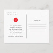 prettige feestdagen Moderne sterren en gouden pijn Aankondigingskaart (Achterkant)