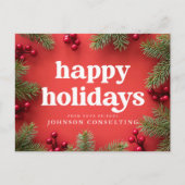 prettige feestdagen Moderne sterren en gouden pijn Aankondigingskaart (Voorkant)