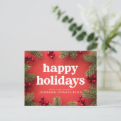 prettige feestdagen Moderne sterren en gouden pijn Aankondigingskaart (Staand voorkant)