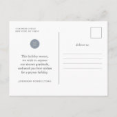 prettige feestdagen Moderne sterren en gouden pijn Aankondigingskaart (Achterkant)