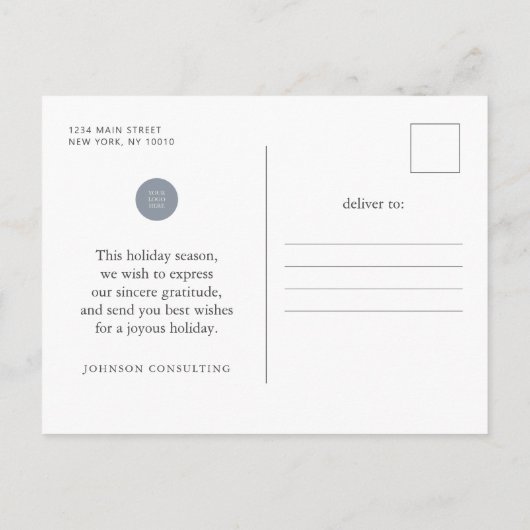 prettige feestdagen Moderne sterren en gouden pijn Aankondigingskaart (Achterkant)