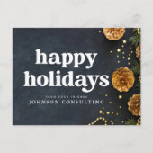 prettige feestdagen Moderne sterren en gouden pijn Aankondigingskaart (Voorkant)