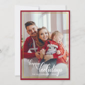 Prettige feestdagen Moderne Stijlvolle Rode strik Feestdagenkaart (Voorkant)