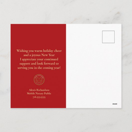 Prettige feestdagen Moderne Tartan Gold Snowflake  (Achterkant)