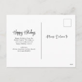 Prettige feestdagen| Moderne twee foto Feestdagenkaart (Achterkant)