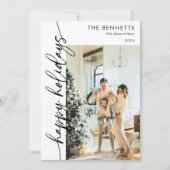 Prettige feestdagen Moderne typografie Feestdagenkaart (Voorkant)