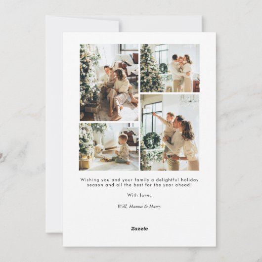 Prettige feestdagen Moderne typografie Feestdagenkaart (Achterkant)