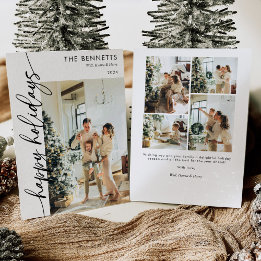 Prettige feestdagen Moderne typografie Feestdagenkaart