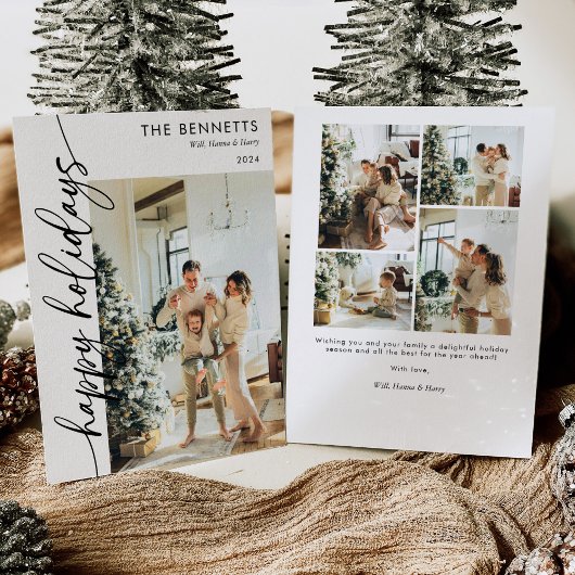 Prettige feestdagen Moderne typografie Feestdagenkaart