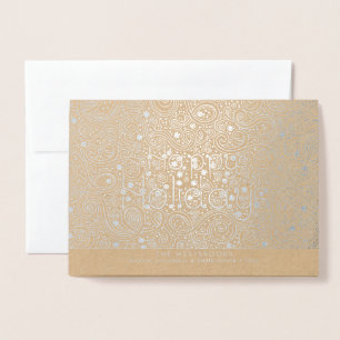 Prettige feestdagen Moderne typografie Folie Kaarten