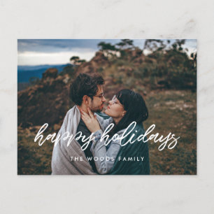 prettige feestdagen Moderne typografie foto Briefkaart