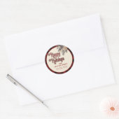 Prettige feestdagen Moderne typografie Ronde Sticker (Envelop)