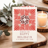 Prettige feestdagen Moderne Vette Rode Bloemen