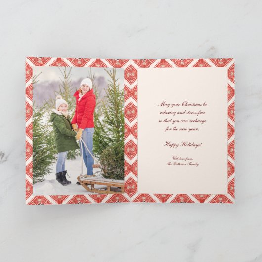 Prettige feestdagen Moderne Vette Rode Bloemen (Binnen)