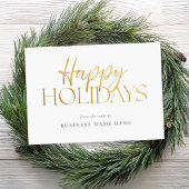 Prettige feestdagen Moderne witgouden scriptzaken Feestdagenkaart