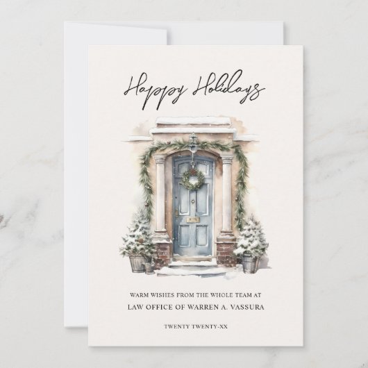 Prettige feestdagen Moderne zakelijke flat vakanti Feestdagenkaart (Voorkant)