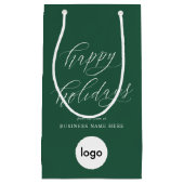 Prettige feestdagen Moderne zakelijke Logo Kerstmi Klein Cadeauzakje (Voorkant)