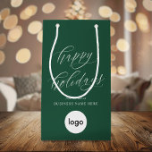 Prettige feestdagen Moderne zakelijke Logo Kerstmi Klein Cadeauzakje
