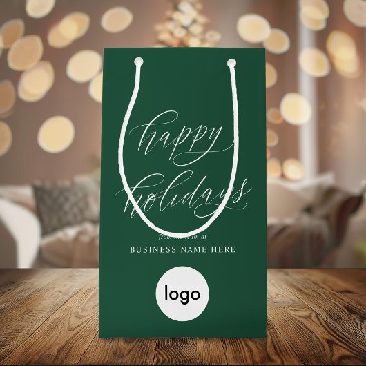 Prettige feestdagen Moderne zakelijke Logo Kerstmi Klein Cadeauzakje