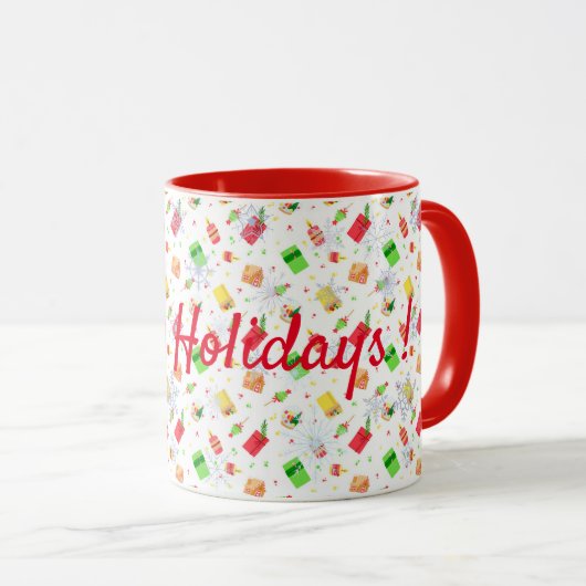 prettige feestdagen mok (Voorkant rechts)