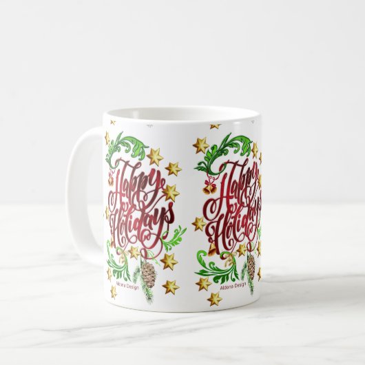 prettige feestdagen Mok (Voorkant links)