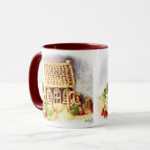 prettige feestdagen Mok Gingerbrood House (Voorkant links)