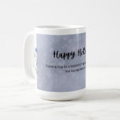 Prettige feestdagen Mok: Hef een beker omhoog naar Koffiemok (Voorkant links)