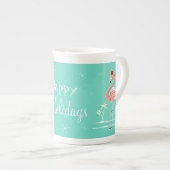 Prettige feestdagen mok Kerst Flamingo (Voorkant rechts)