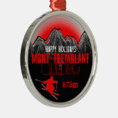 prettige feestdagen Mont Tremblant Quebec Metalen Ornament (Rechts)