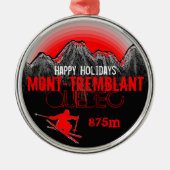 prettige feestdagen Mont Tremblant Quebec Metalen Ornament (Voorkant)