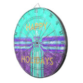 Prettige feestdagen Mooie blauwe cyaan vector ontw Dartbord (Voorkant Rechts)