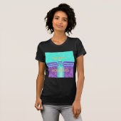 Prettige feestdagen Mooie blauwe cyaan vector ontw T-shirt (Voorkant volledig)
