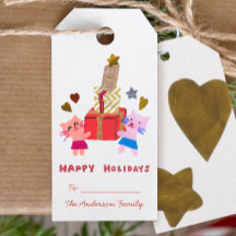 Prettige feestdagen Mooie katten en cadeaus wit