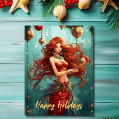 Prettige feestdagen Mooie Zeemeermin