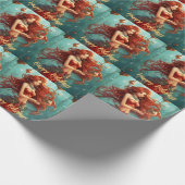 Prettige feestdagen Mooie Zeemeermin Cadeaupapier (Hoek)