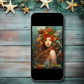 Prettige feestdagen Mooie Zeemeermin Kaart