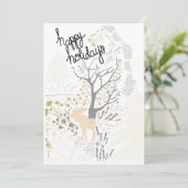 prettige feestdagen Moose Holiday Card Feestdagenkaart (Staand voorkant)