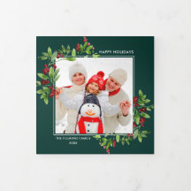 prettige feestdagen. Multi-Photo Tri-Fold Holiday 
