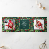 prettige feestdagen. Multi-Photo Tri-Fold Holiday  Drieluik Aankondiging (Binnen)