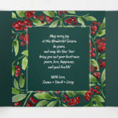 prettige feestdagen. Multi-Photo Tri-Fold Holiday  Drieluik Aankondiging (Binnenkant midden)