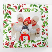 prettige feestdagen. Multi-Photo Tri-Fold Holiday Drieluik Aankondiging (Binnenzijde eerst)