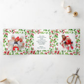 prettige feestdagen. Multi-Photo Tri-Fold Holiday Drieluik Aankondiging (Binnen)