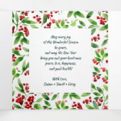 prettige feestdagen. Multi-Photo Tri-Fold Holiday Drieluik Aankondiging (Binnenkant midden)