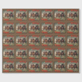 prettige feestdagen Mustangs Cadeaupapier (Vlak)